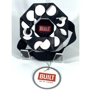 BUILT NY Origami 1-Piece Wine Gift Bag 750ml capacity/Black w/White Dots